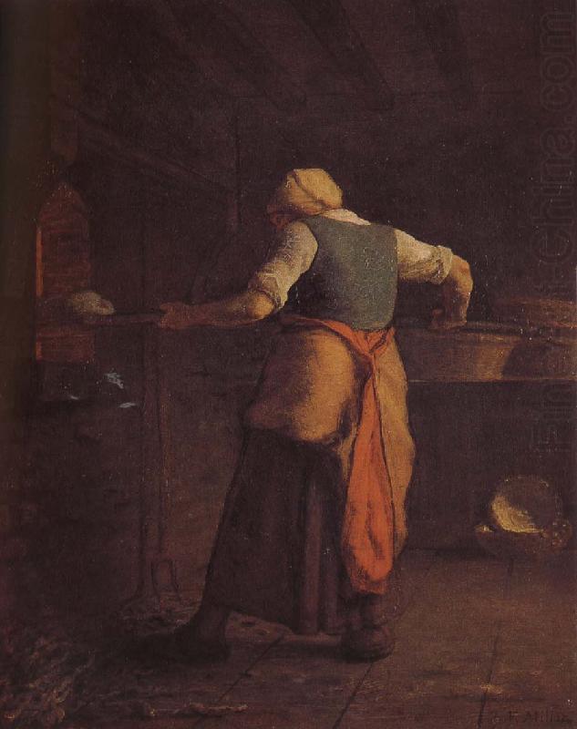 Woman toast bread, Jean Francois Millet